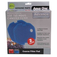 Aqua One Blue Sponge Pad 401s 15ppi - 2 Pack - Aquis 550/750 #25401s